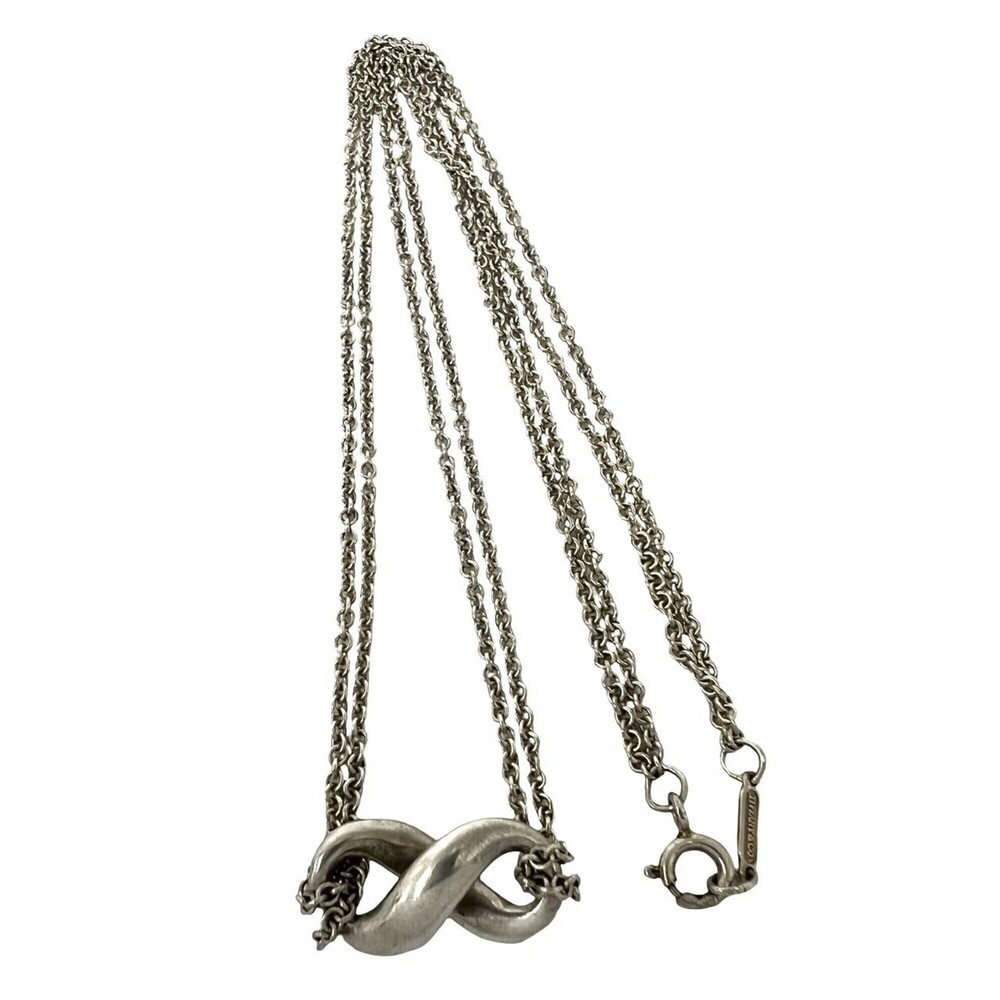 TIFFANY&Co. Tiffany Vintage Infinity Necklace, Sterling Silver 925 Pendant, 2...